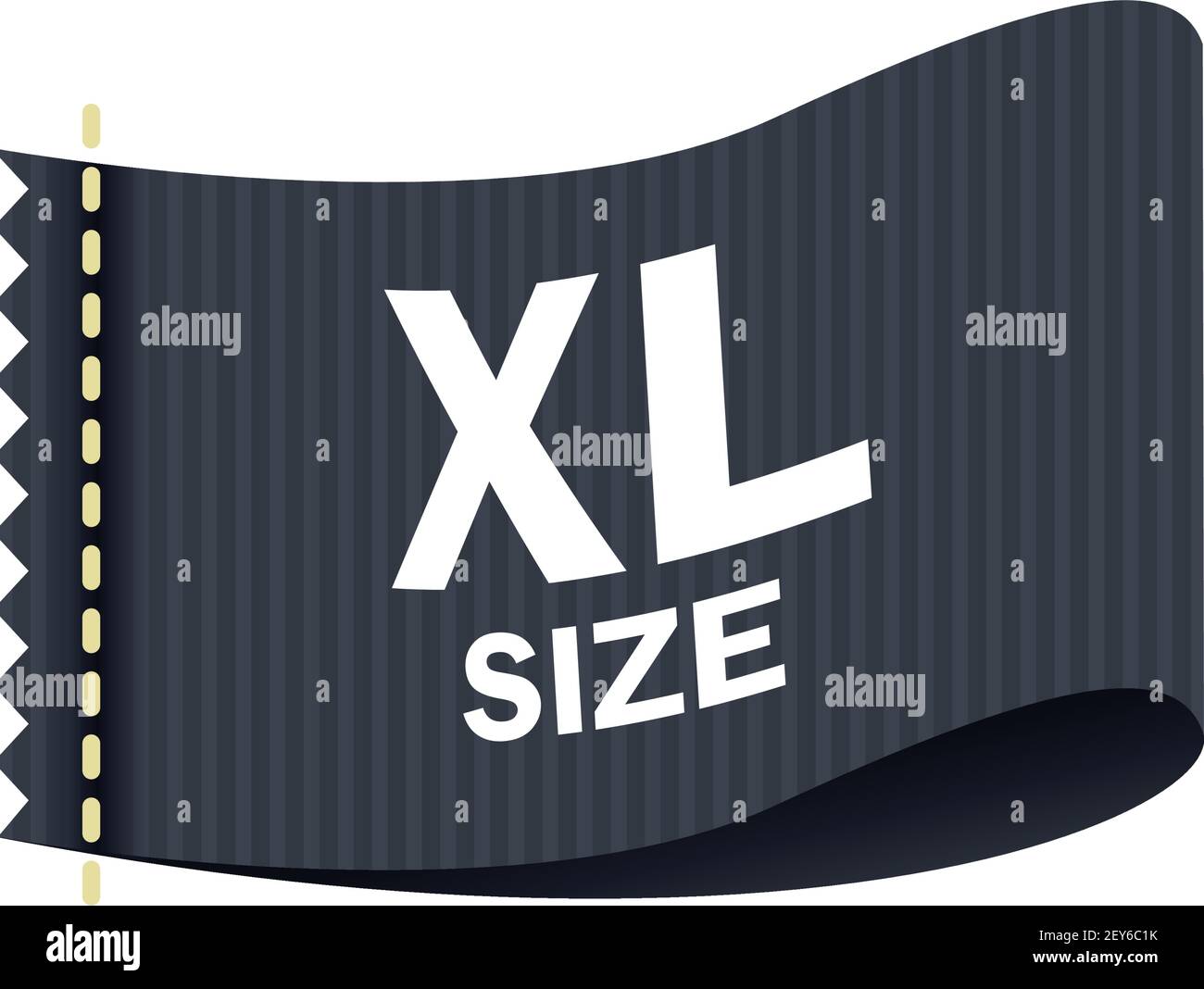 extra large fabric tag size clothing labels. vector illustration Stock