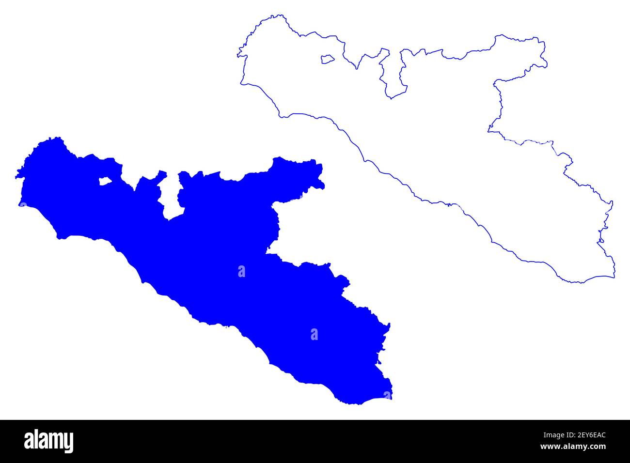 Free municipal consortium of Agrigento (Italy, Italian Republic, Sicily region) map vector illustration, scribble sketch Province of Agrigento map Stock Vector