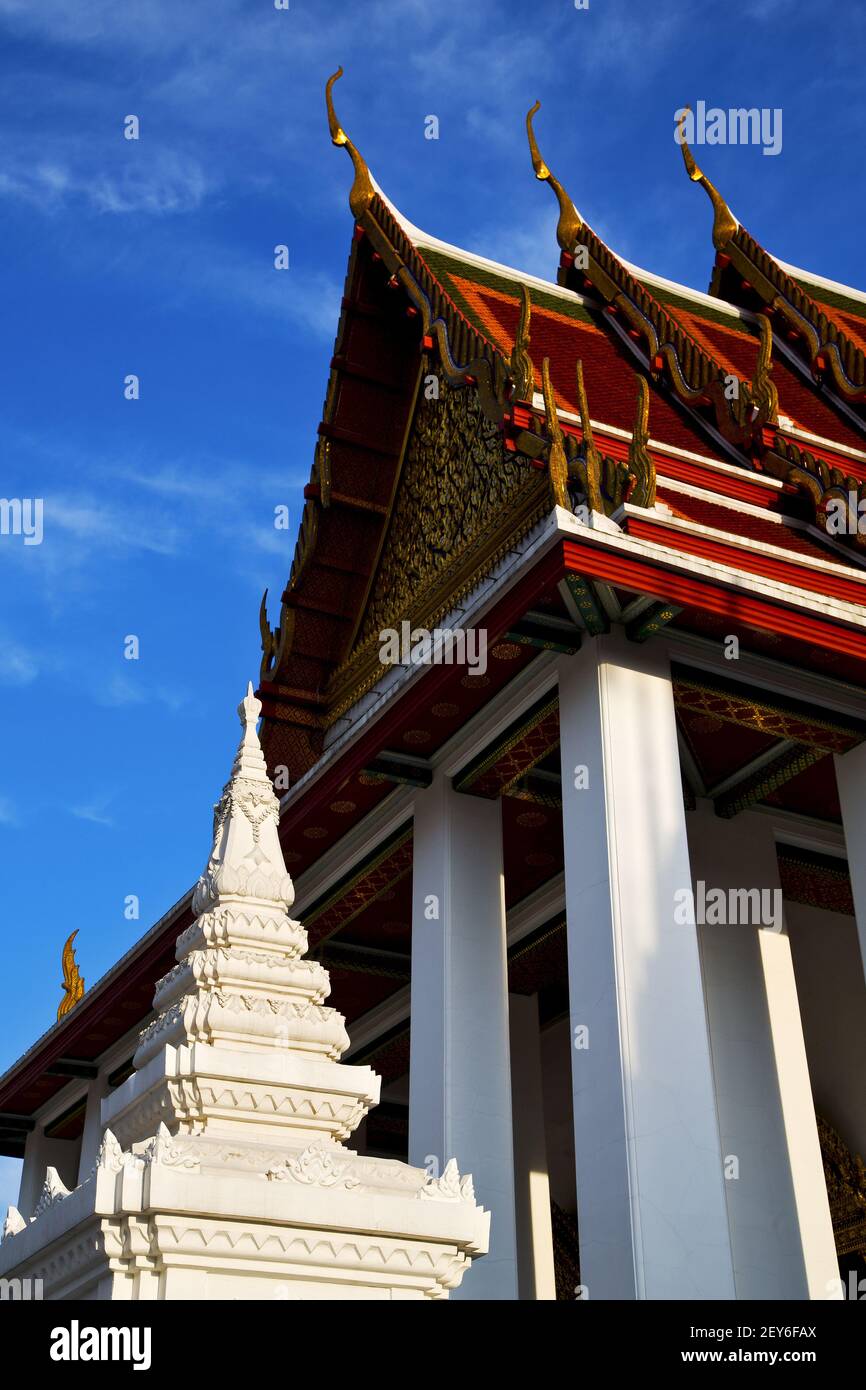 Asia thailand in bangkok abstract roof wat colors mosaic Stock Photo ...