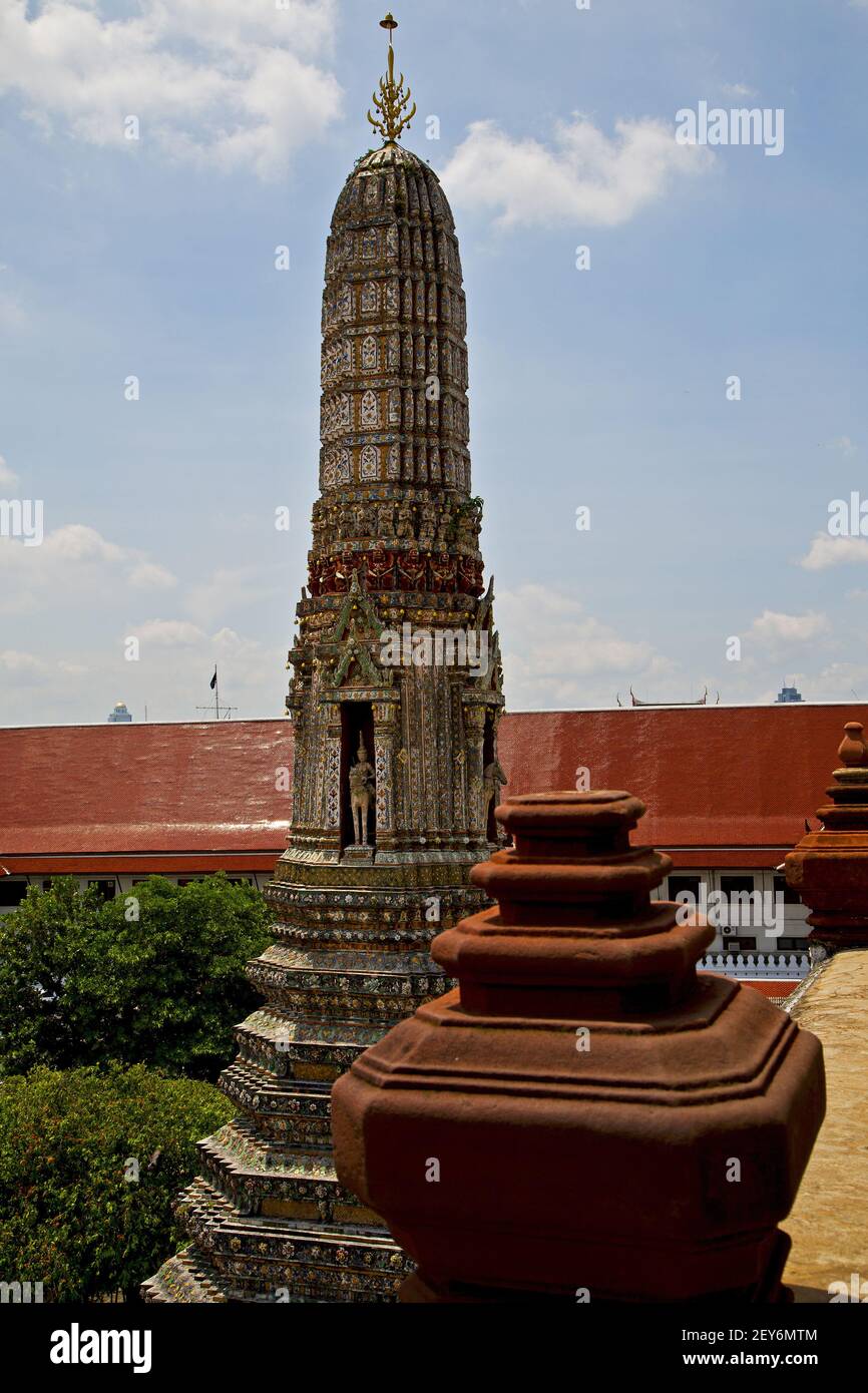 Asia thailand in bangkok sunny temple abstract plant tree Stock Photo ...