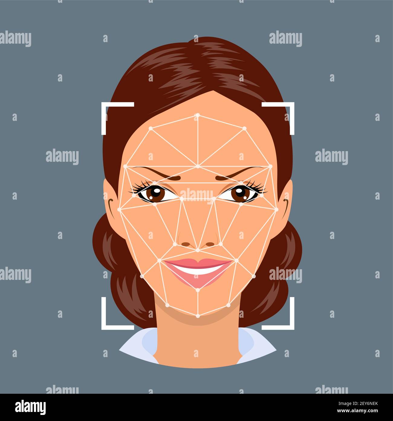 Woman face recognition icon Stock Vector Images - Alamy
