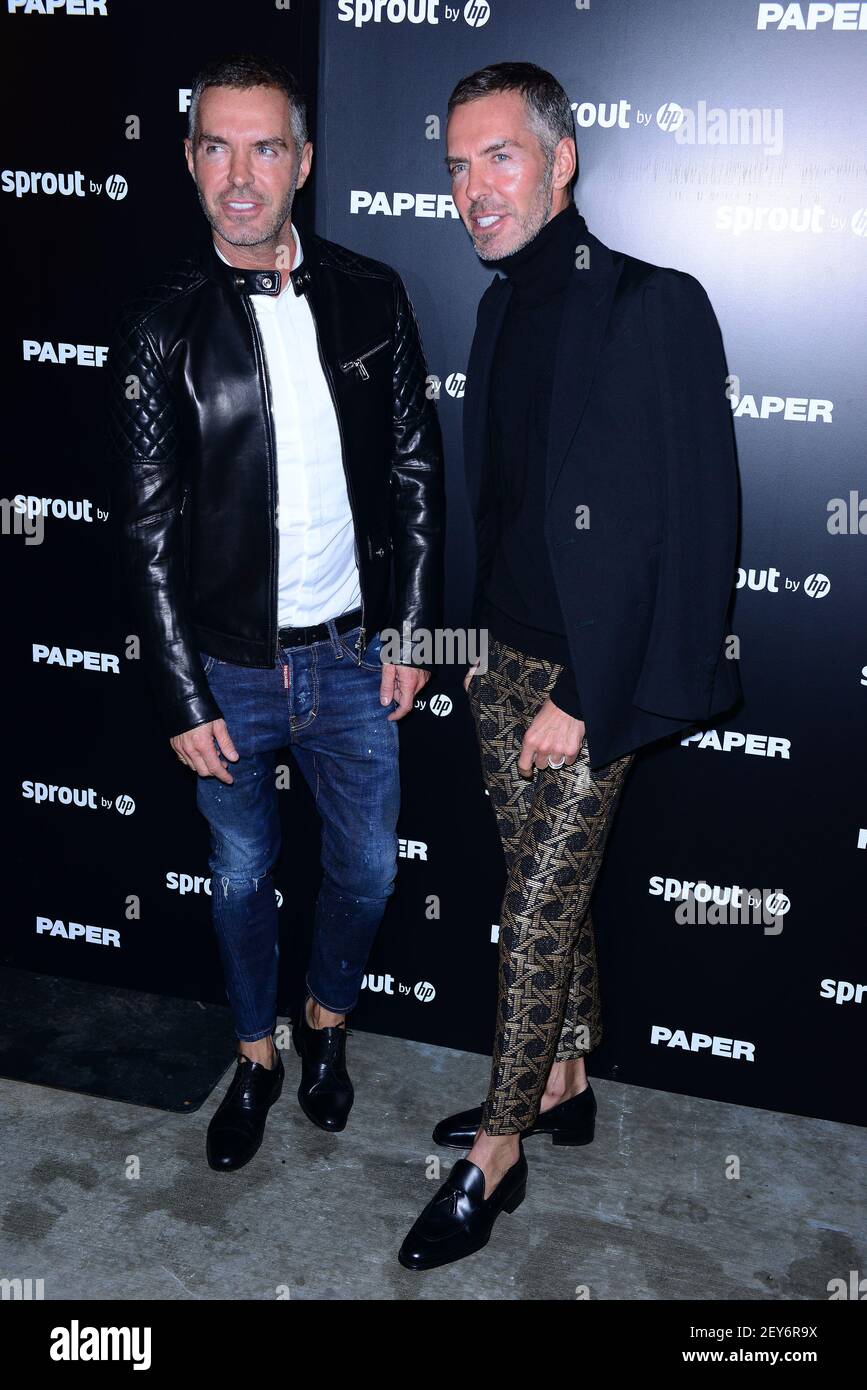 DSquared2 designers Dean Caten and Dan Caten attends Paper Magazine, Sprout  By HP & DKNY Break The Internet Issue Release - Arrivals at 1111 Lincoln  Road Miami Beach, Florida on December 04,