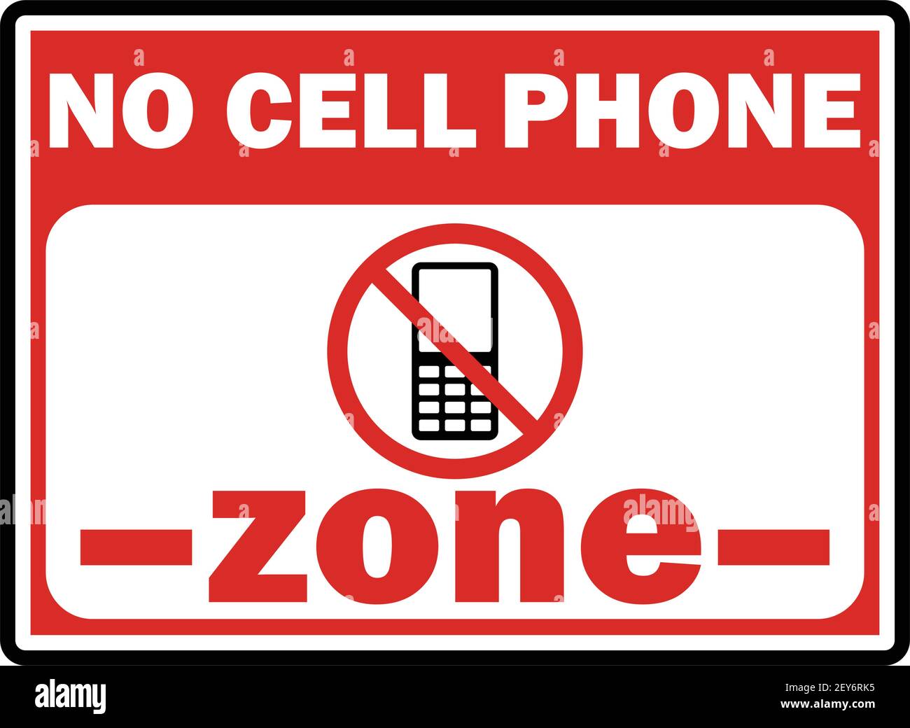 no cellular phone zone area for signboard or label. vector illustration  Stock Vector Image & Art - Alamy
