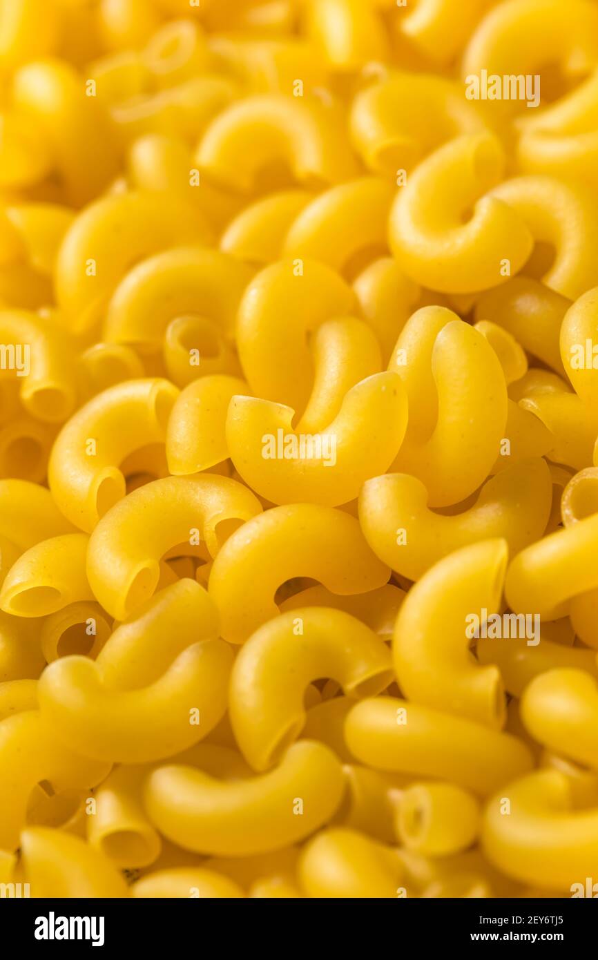 Dry Organic Macaroni Elbow Pasta in a Bowl Stock Photo Alamy