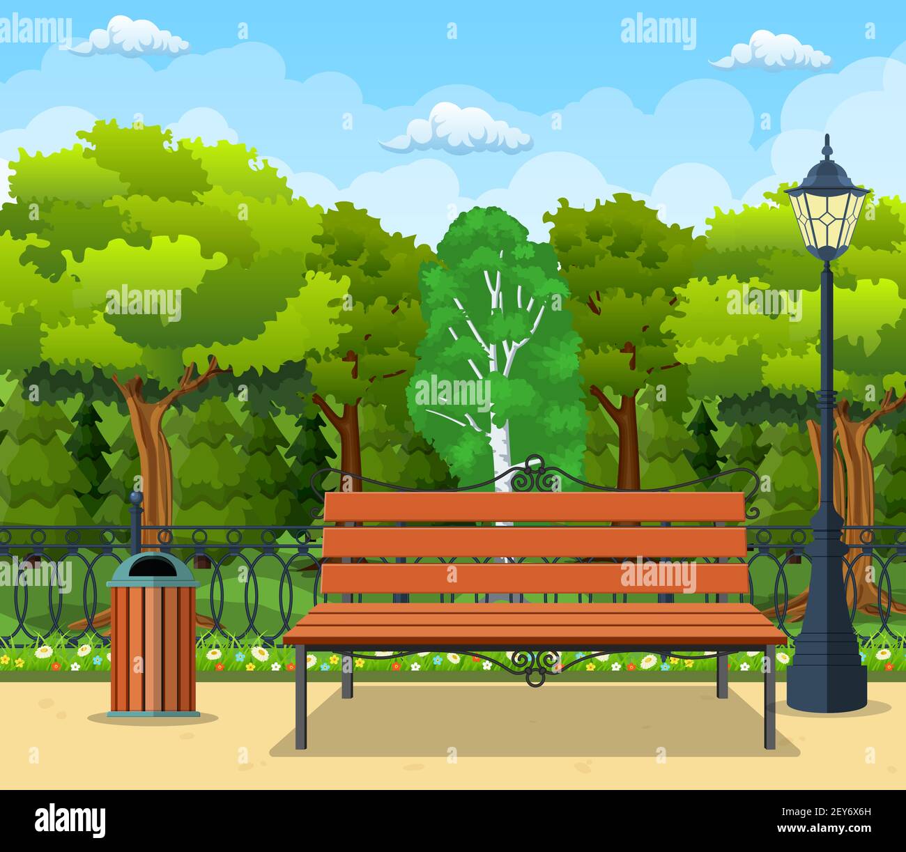 City park concept Stock Vector Image & Art - Alamy