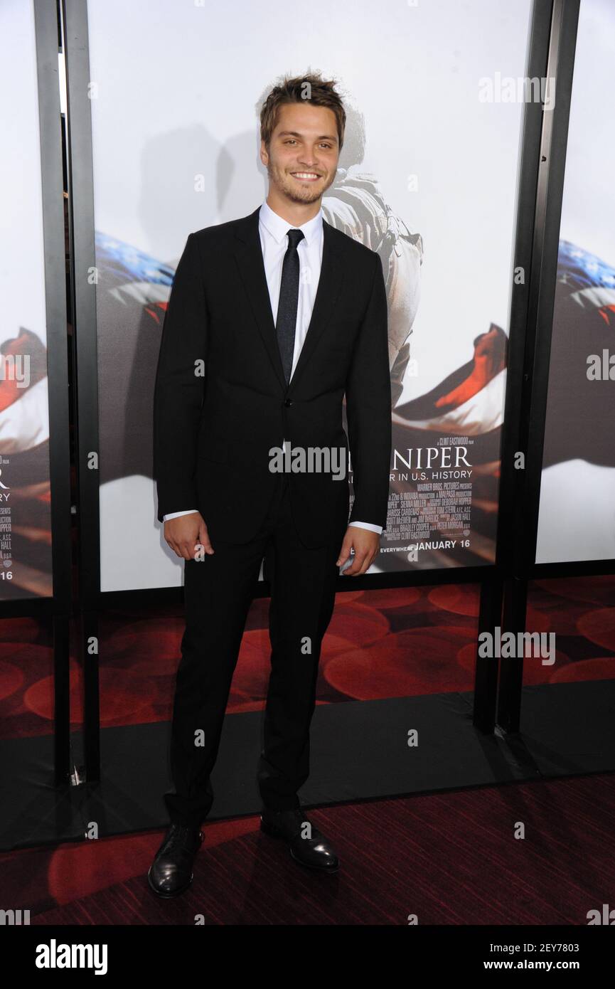 Luke Grimes attends the American Sniper New York Premiere, held at Jazz