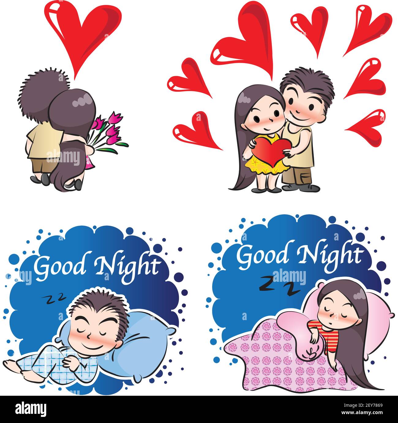 vector cartoon girl and boy in Valentine's Day greeting card emoji stickers set Stock Vector Image & Art - Alamy vector cartoon girl and boy in Valentine's Day greeting card emoji stickers set Stock Vector Image & Art - Alamy