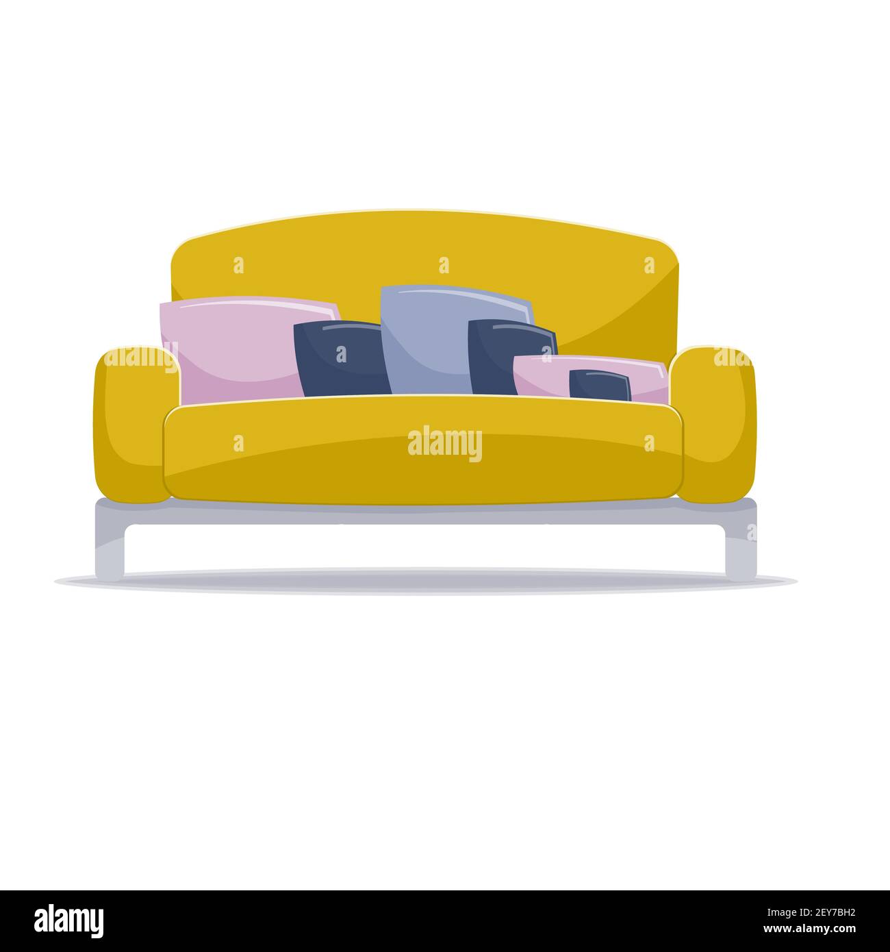 Sofa vector illustration isolated on white background. Stock Vector