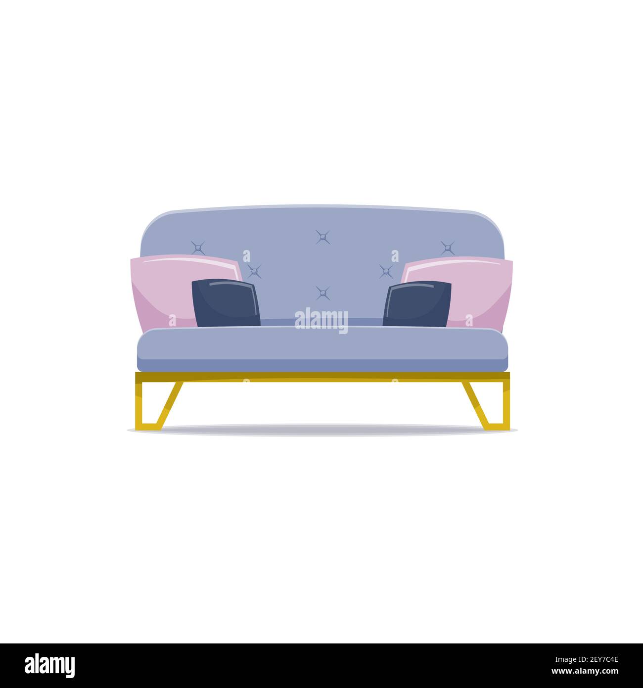 Sofa vector illustration isolated on white background. Stock Vector