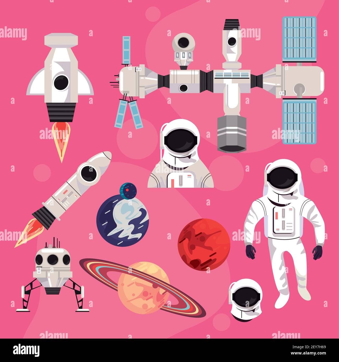 bundle space icons Stock Vector Image & Art - Alamy