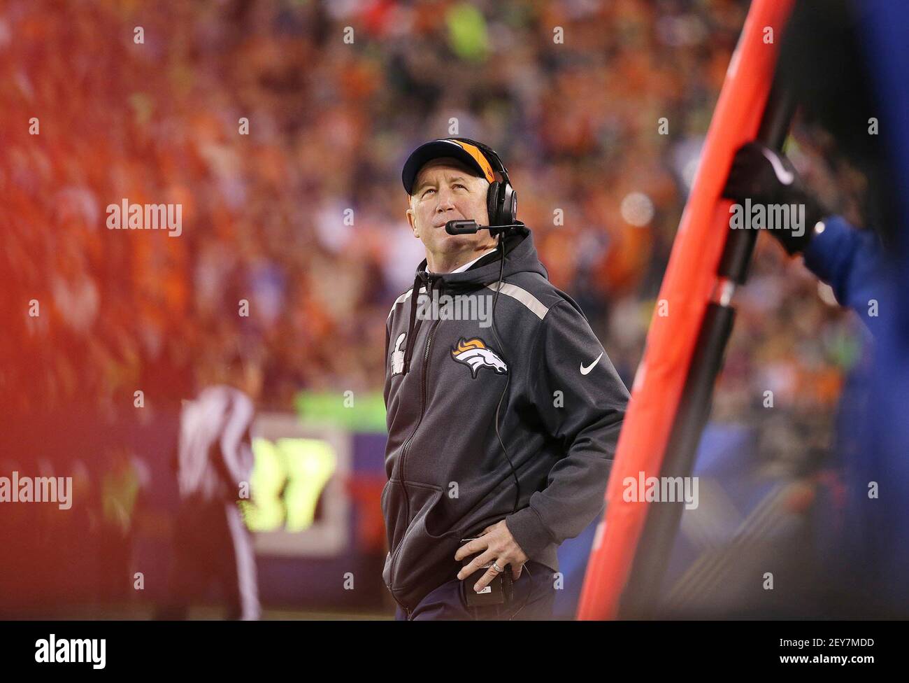 Denver Broncos head coach John Fox throws a red flag during an NFL football  game between the Denver Broncos and the New York Jets Thursday, Nov. 17,  2011, in Denver. (AP Photo/Jack