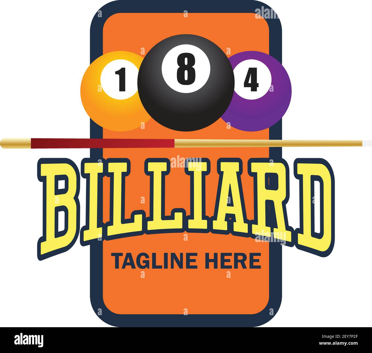 billiard logo with text space for your slogan tag line, vector