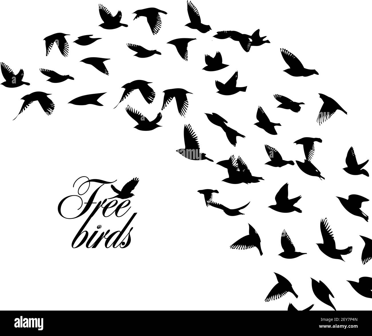 Flock of large birds Stock Vector Images - Alamy