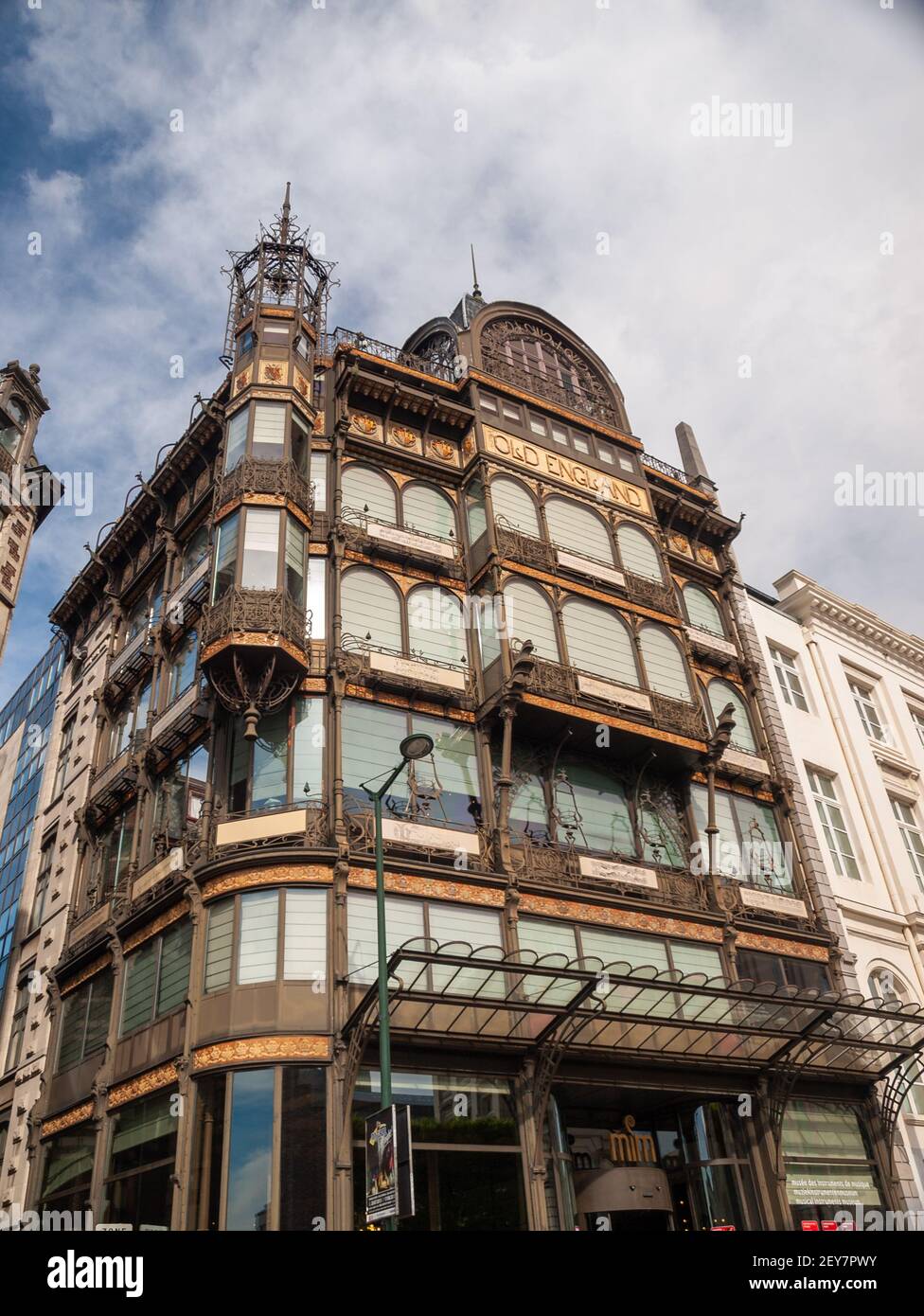 Old England Art Nouveau building in Brussels Stock Photo