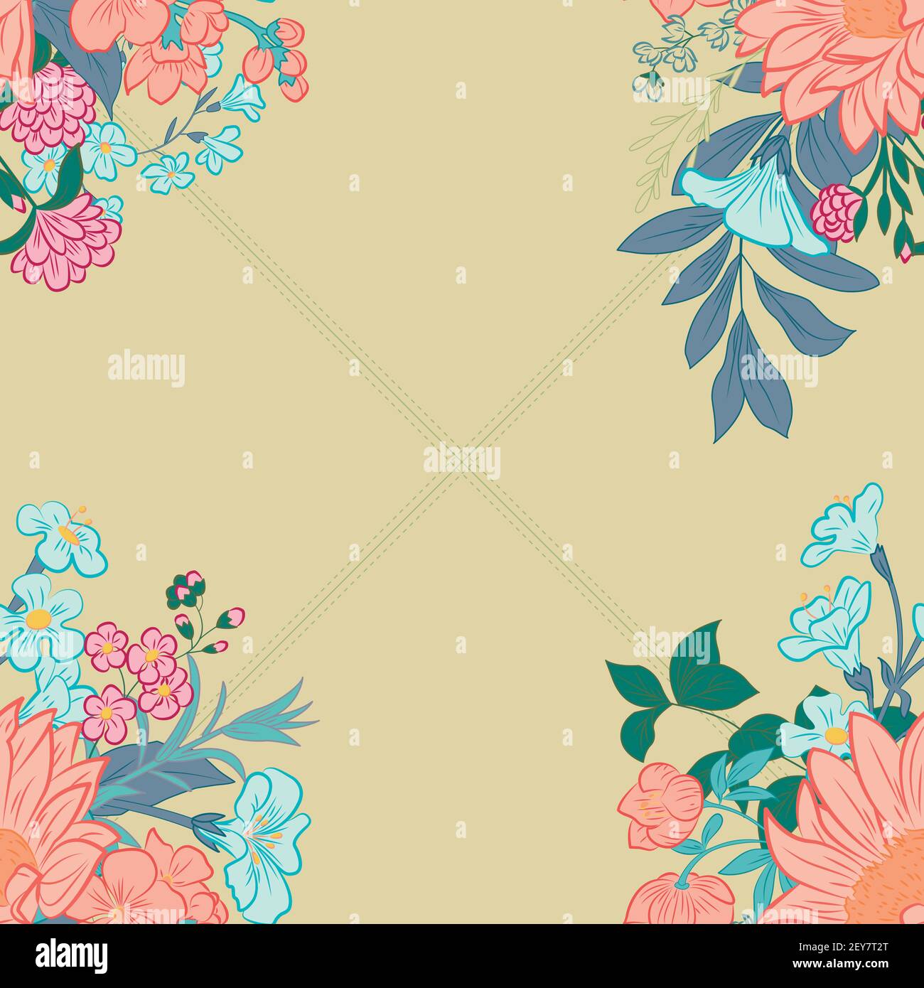 Classic wallpaper vintage flower pattern background Stock Vector Image ...