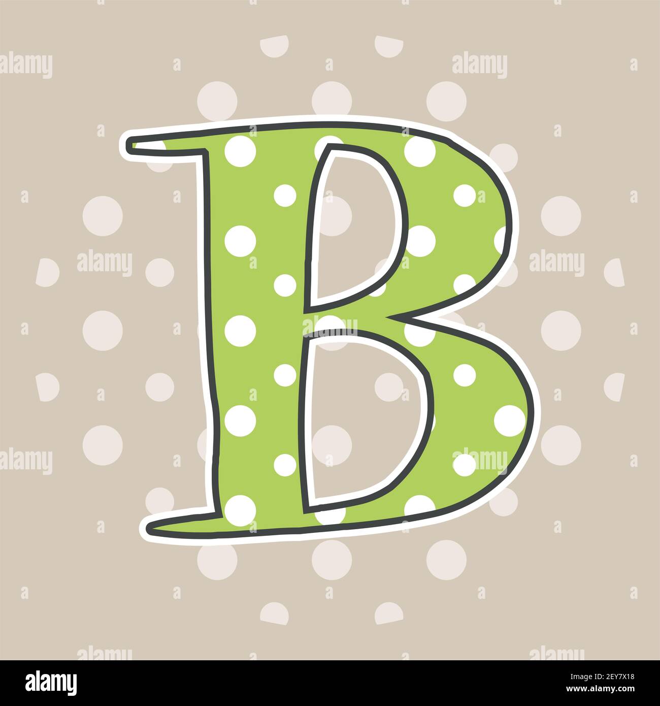 capital letter b with cute teddy bear and christmas design elements  isolated on white background. can be used for holiday season card, nursery  decoration or christmas party invitation Stock Vector