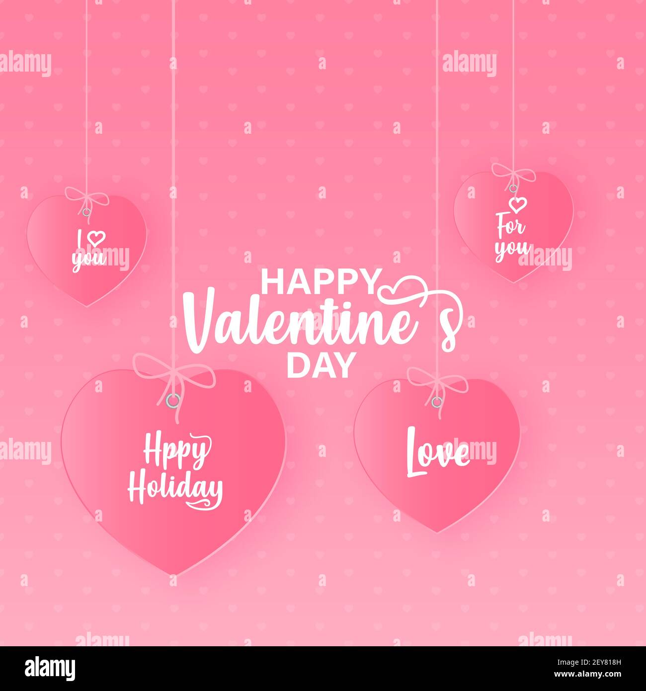 Paper cut heart shape 3D design. Template for Valentines day and ...