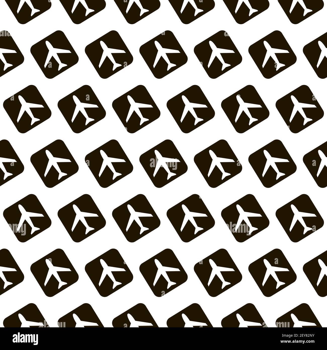 seamless pattern with airplane icons Stock Vector