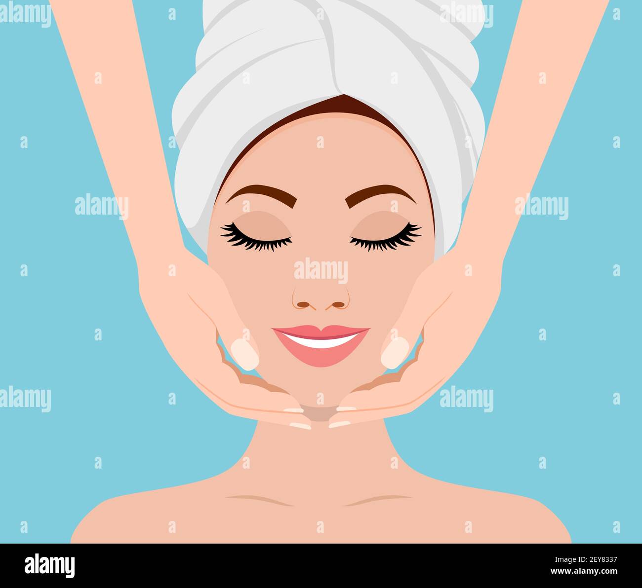 Skin natural model white background Stock Vector Images Alamy