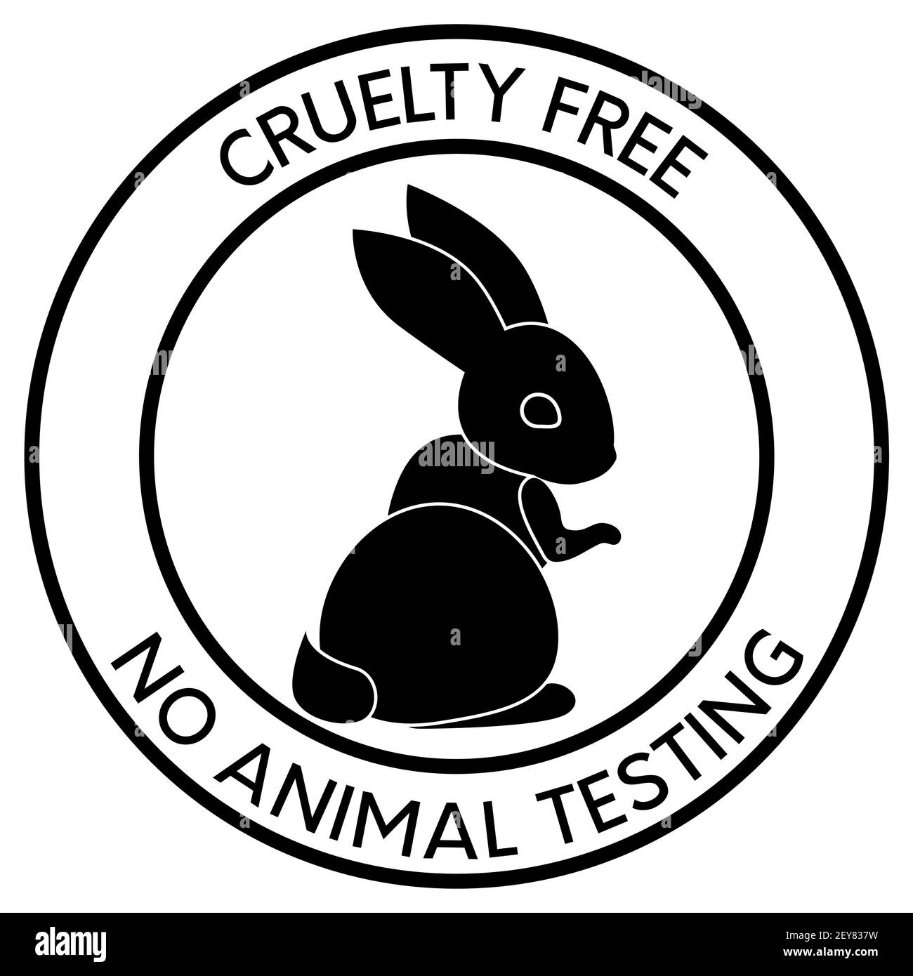 Cruelty free concept emblem design with rabbit symbol. Not tested on animals icon. Vector black monochrome illustration Stock Vector Image & Art - Alamy Cruelty free concept emblem design with rabbit symbol. Not tested on animals icon. Vector black monochrome illustration Stock Vector Image & Art - Alamy
