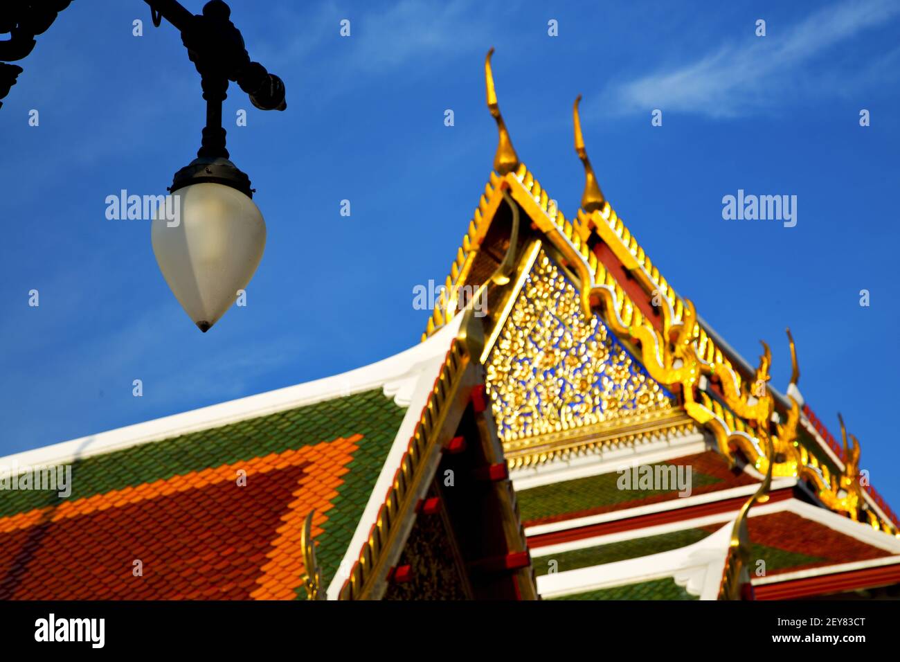 Asia thailand in bangkok sunny street lamp Stock Photo - Alamy
