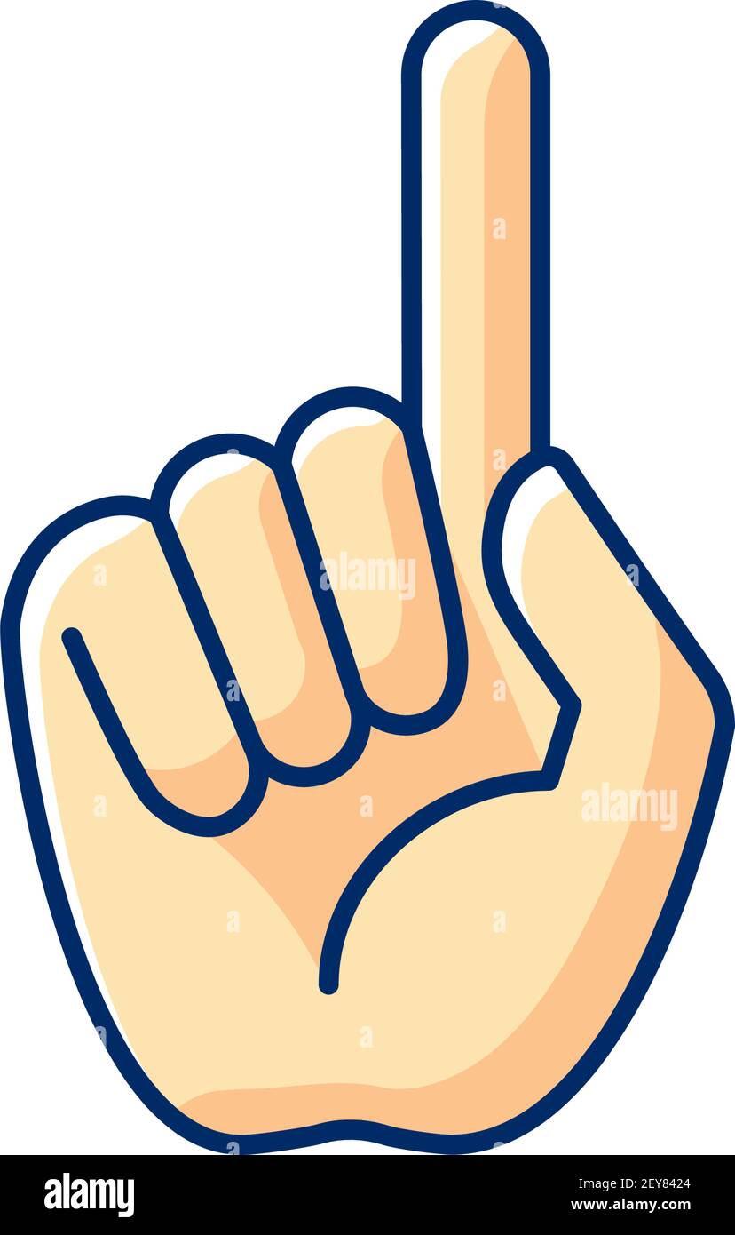 One finger pointing RGB color icon Stock Vector Image & Art - Alamy