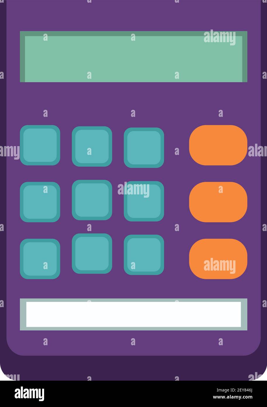 calculator math device isolated icon Stock Vector Image & Art - Alamy