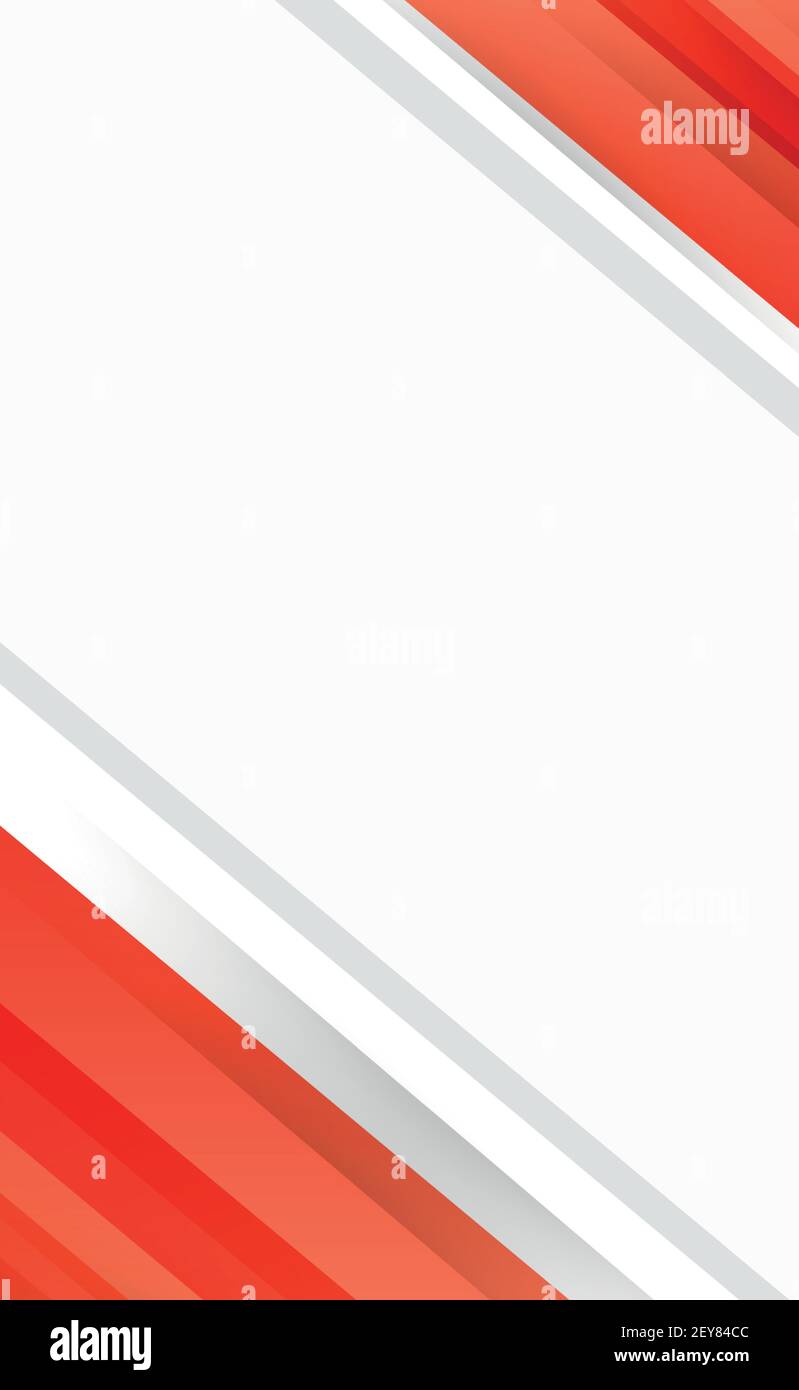 Abstract red-orange lines on white background - Vector illustration Stock Vector