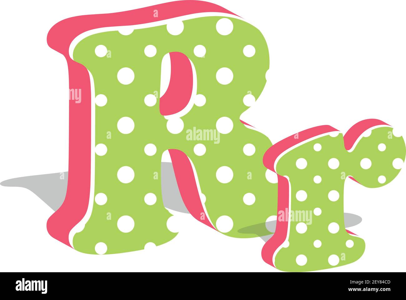 Capital And Numeric Cute Dotted 3d Letter R Isolated On White Background Vector Illustration Element For Design Kids Alphabet Stock Vector Image Art Alamy