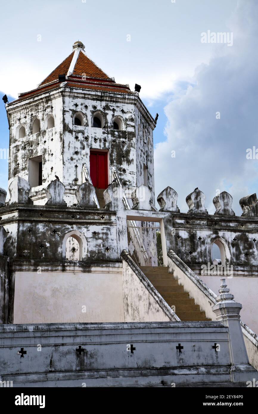 Thailand asia in bangkok sunny temple abstract cross colors roof Stock ...