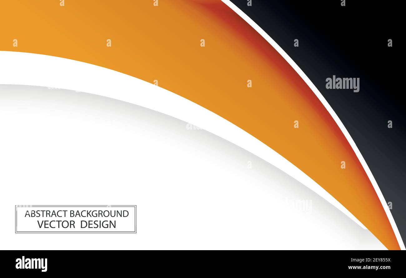 Abstract web template black and orange lines on white background ...