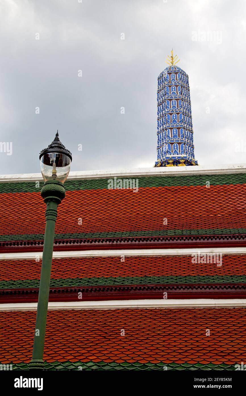 Thailand bangkok in temple abstract cross colors street lamp Stock ...