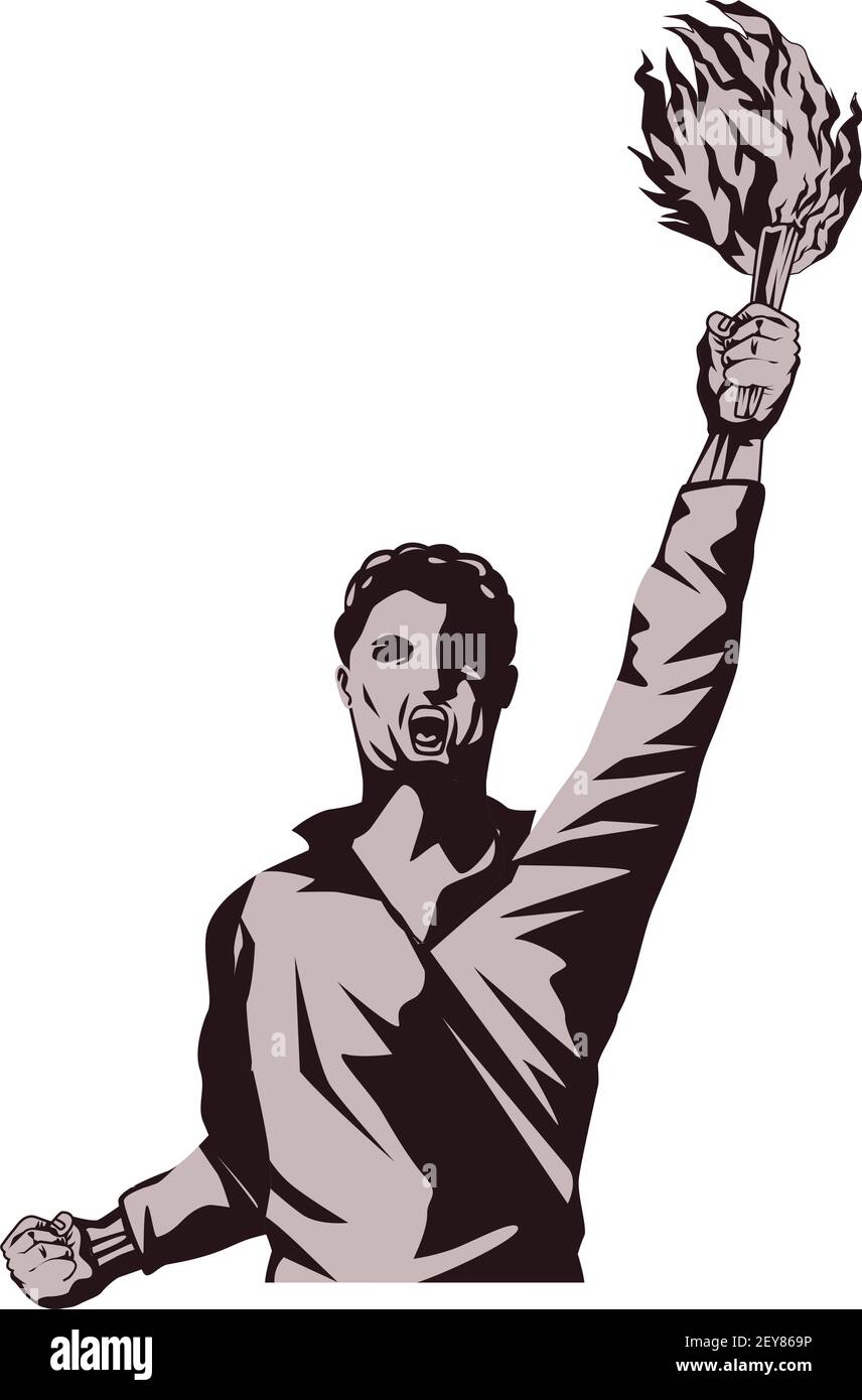 man with torch Stock Vector Image & Art Alamy