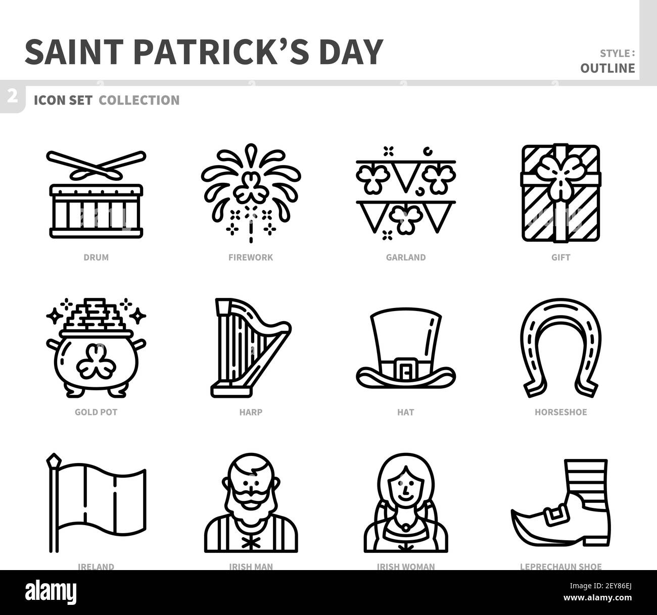 Pot of gold illustration Black and White Stock Photos & Images - Alamy