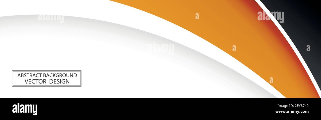 Abstract web template black and orange lines on white background ...