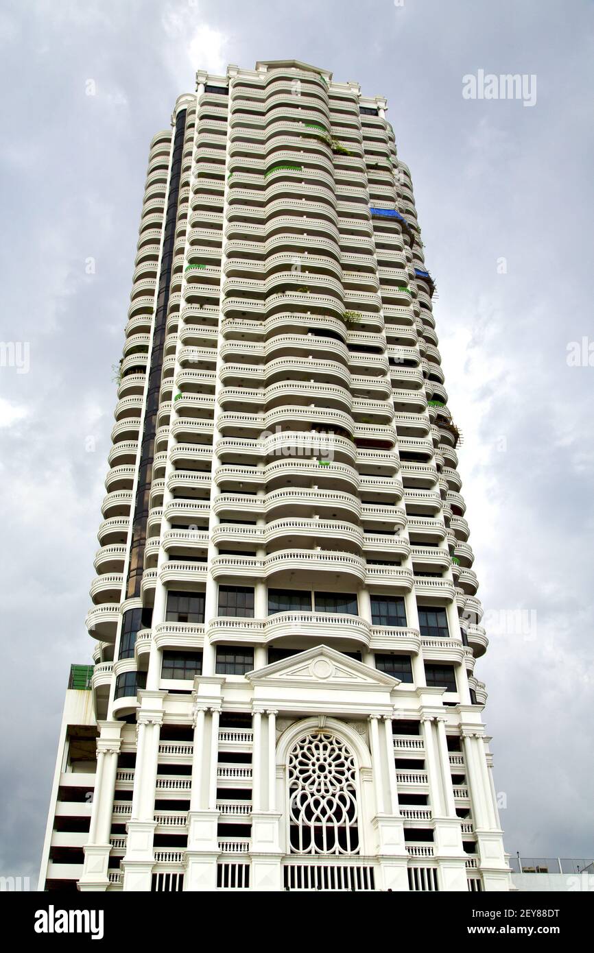 Bangkok terrace thailand in office district palaces cloudy Stock Photo ...