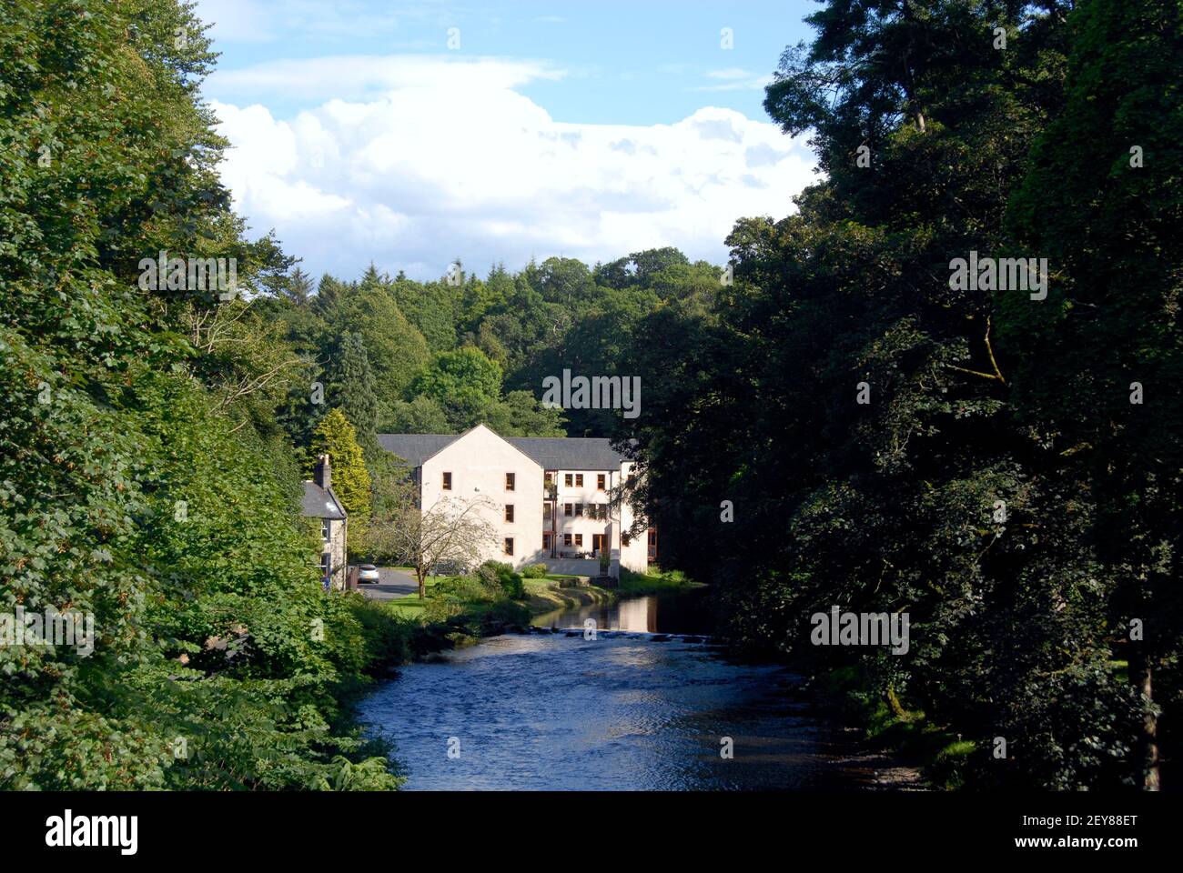 Looking south east from the Brig o' Doon, Ayrshire, Scotland Stock Photo