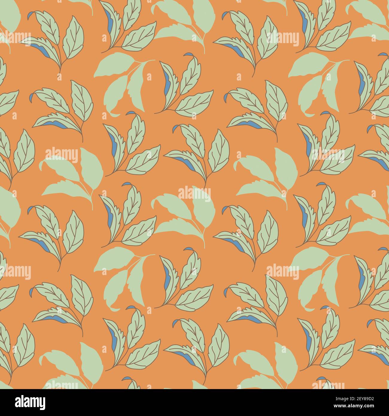 Green leaves vector seamless pattern for wallpaper, textile , surface ...