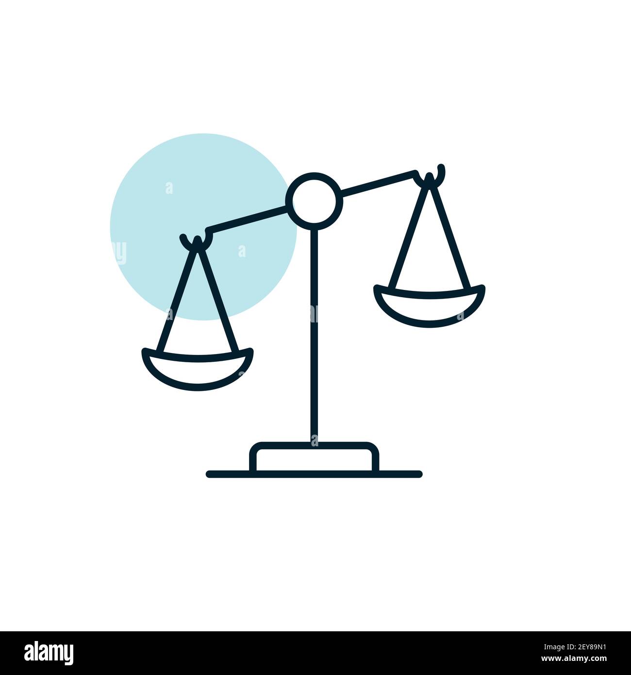 Law scale vector icon, justice outline icon. Graph symbol for your web ...