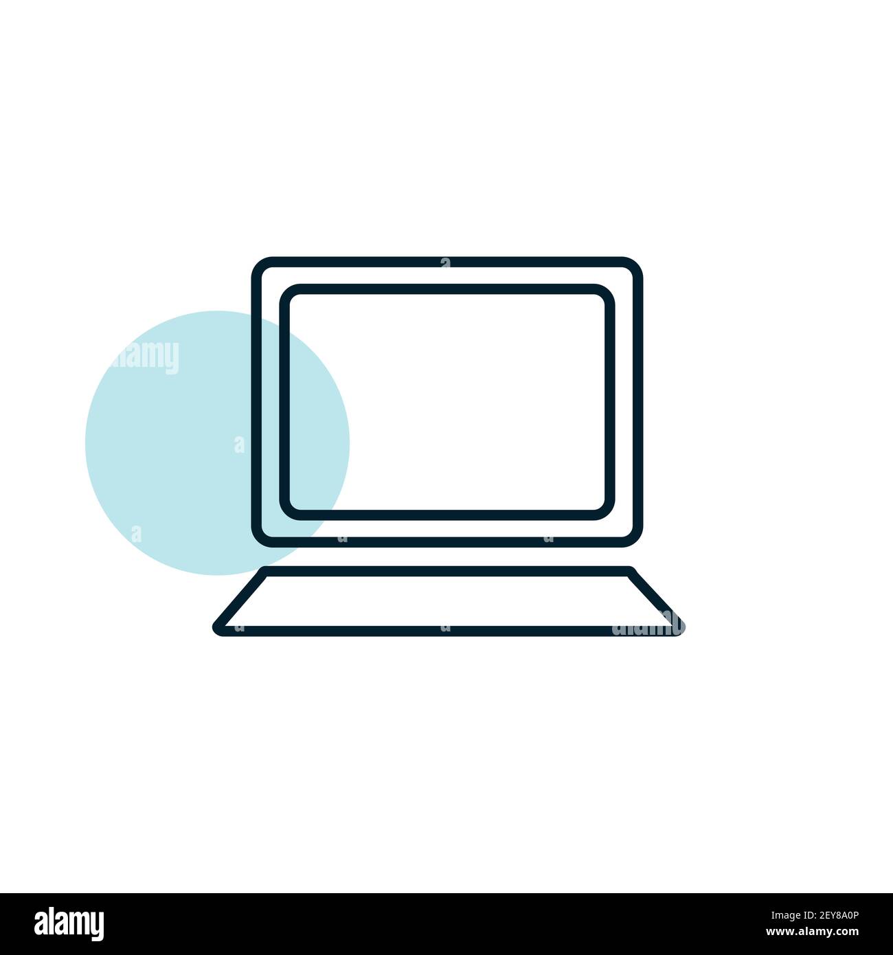 Laptop outline icon. Workspace sign. Graph symbol for your web site ...