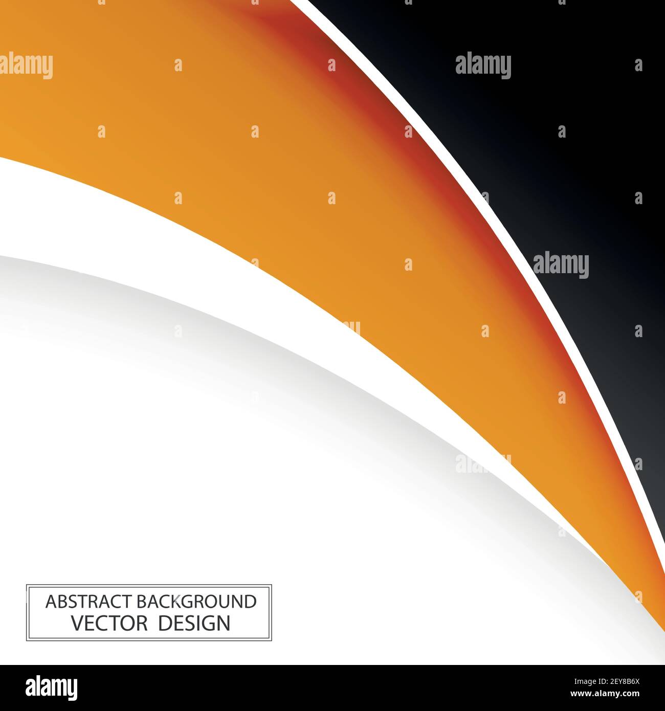 Abstract web template black and orange lines on white background ...