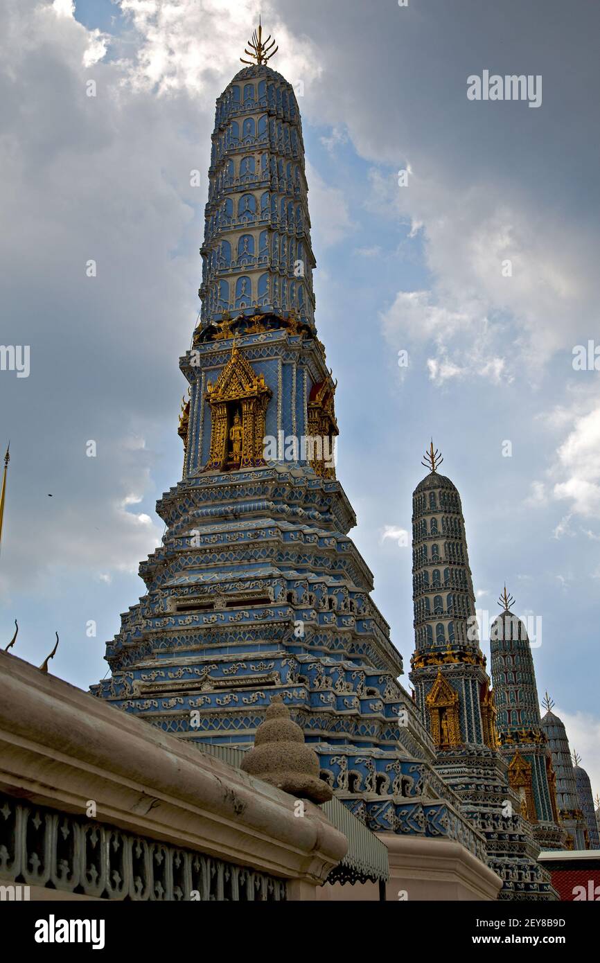 Thailand bangkok in palaces asia sky and colors religion Stock Photo ...