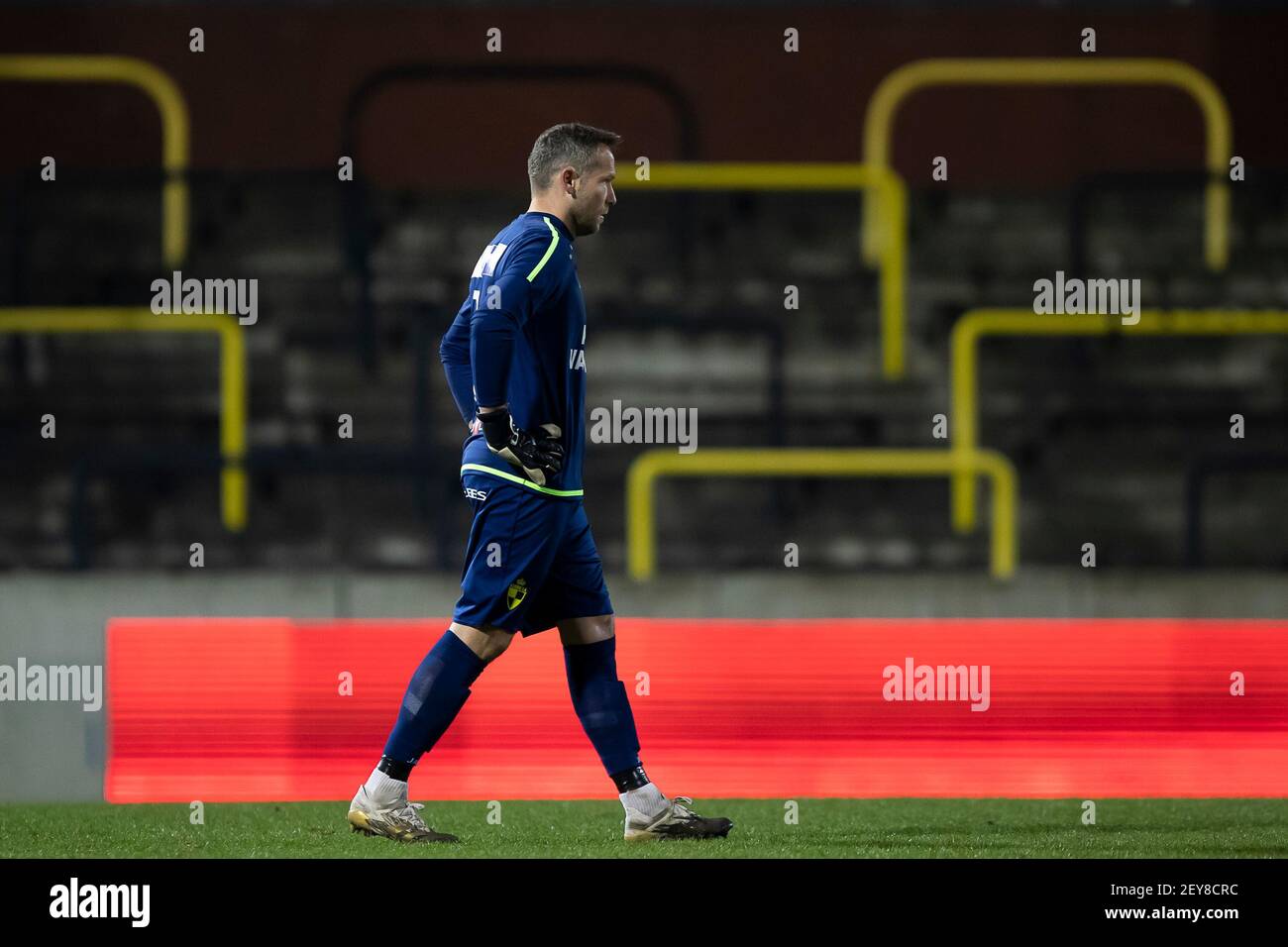 Lierse's goalkeeper Bernd Brughmans pictured after a soccer match between Lierse Kempenzonen and Union Saint-Gilloise, Friday 05 March 2021 in Lier, o Stock Photo