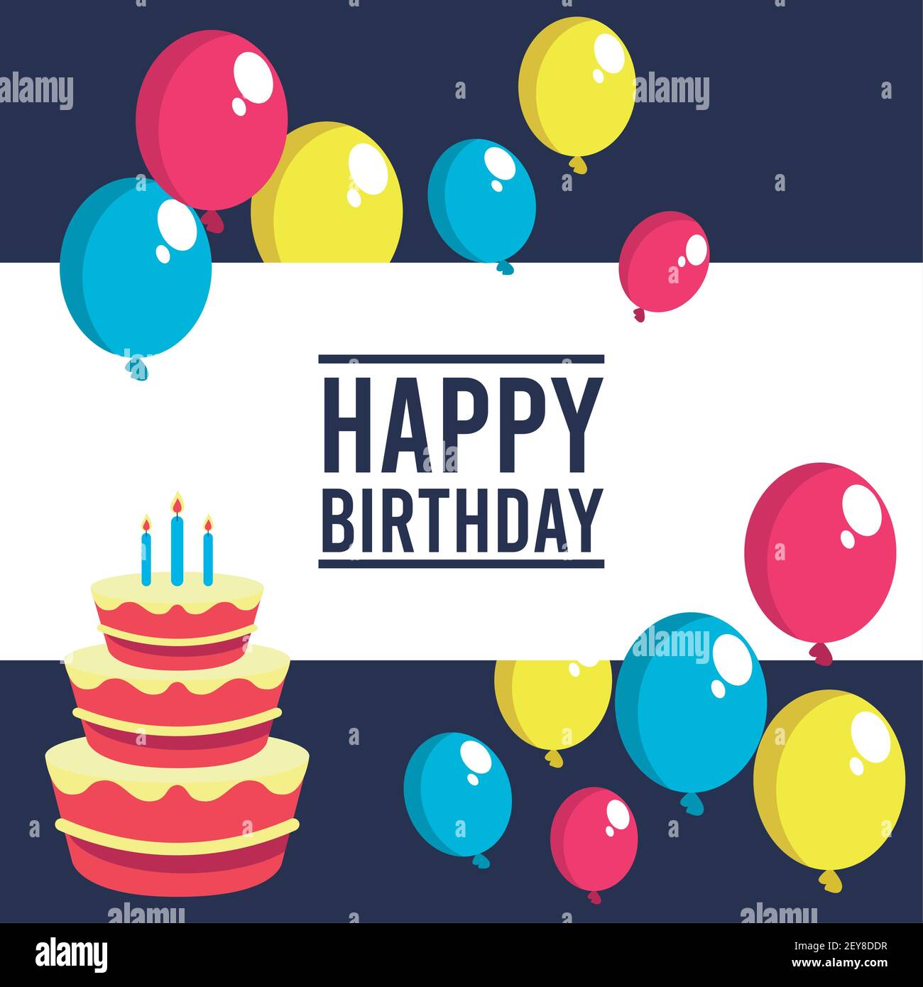 cake and balloons Stock Vector Image & Art - Alamy
