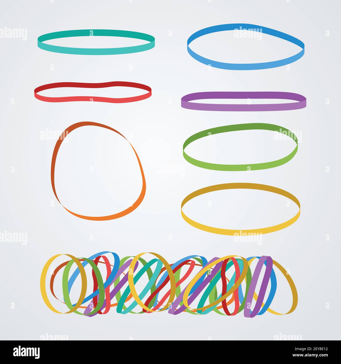 Colorful Rubber Bands In Set On White Stock Vector Image Art Alamy colorful-rubber-bands-in-set-on-white-stock-vector-image-art-alamy