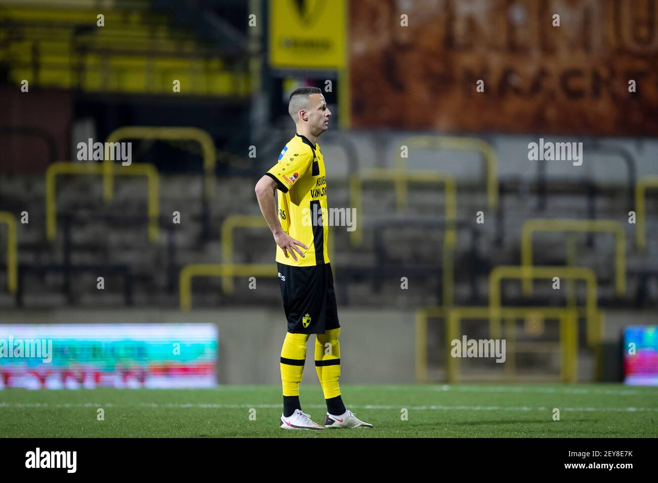 Lierse's Ben Santermans pictured after a soccer match between Lierse Kempenzonen and Union Saint-Gilloise, Friday 05 March 2021 in Lier, on day 22 of Stock Photo