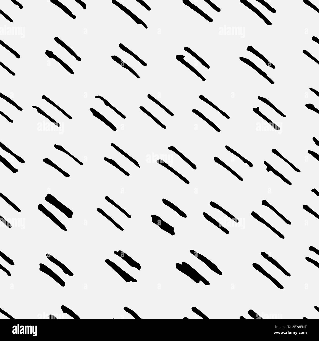 Vector monochrome seamless hand drawn pattern made with ink hi-res ...