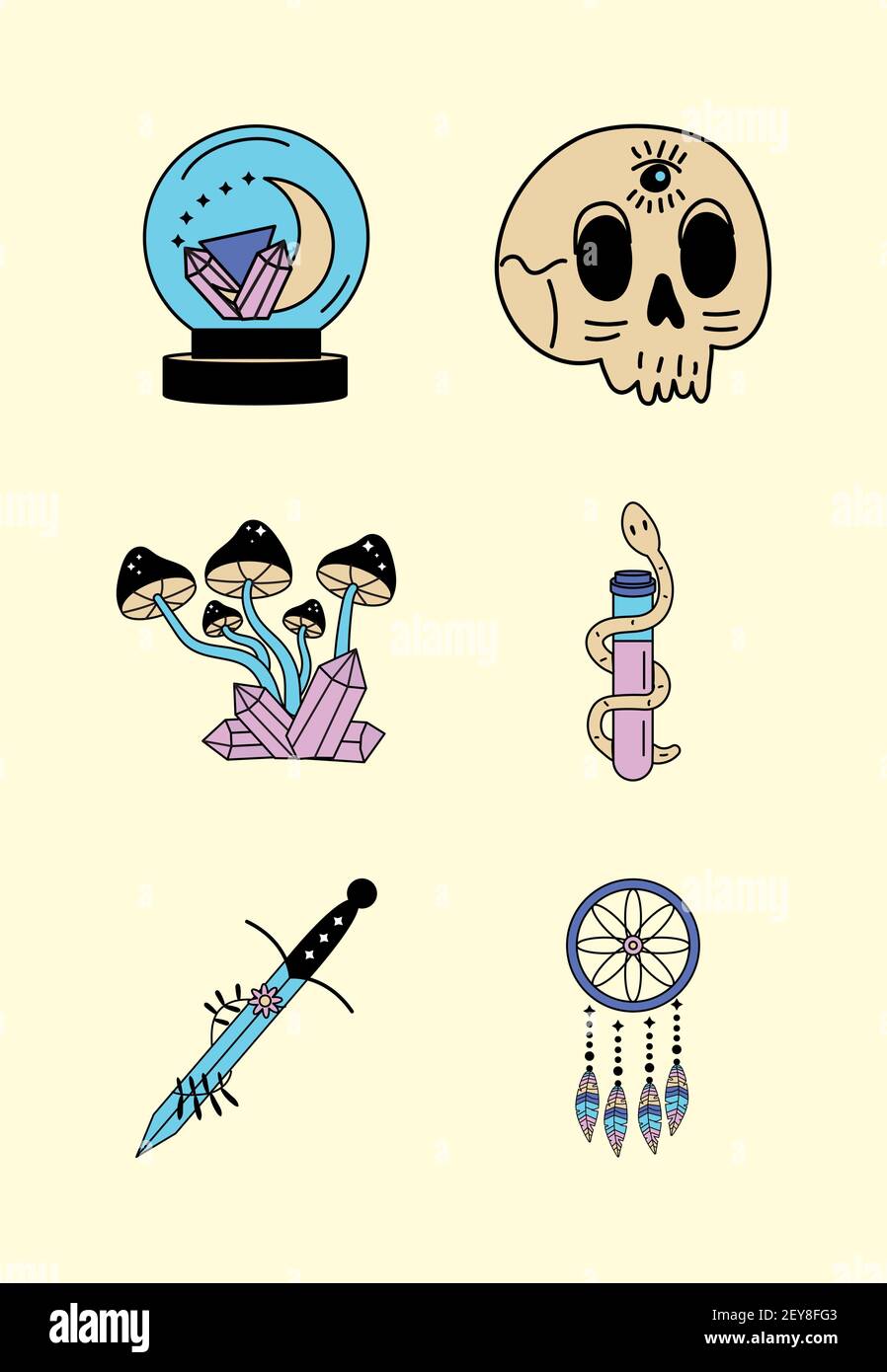 six esoteric icons Stock Vector Image & Art - Alamy