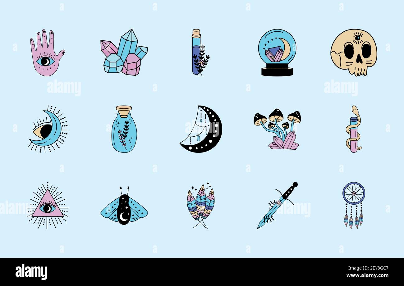 fifteen esoteric icons Stock Vector Image & Art - Alamy