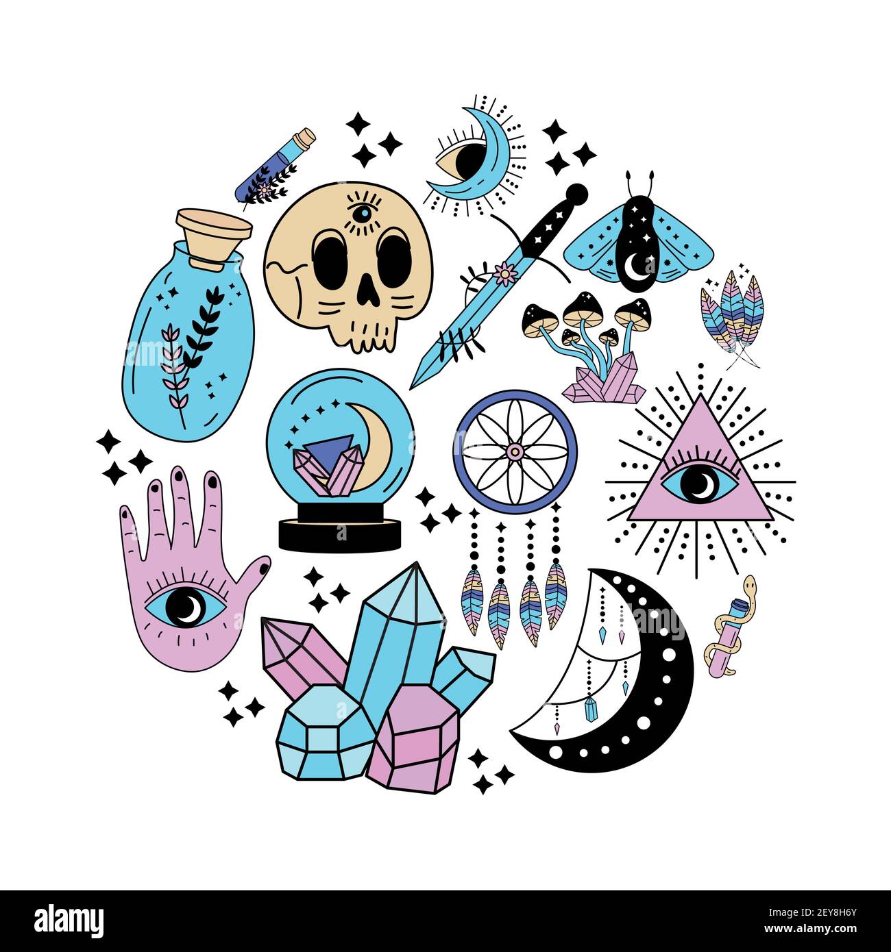 pattern esoteric icons Stock Vector Image & Art - Alamy